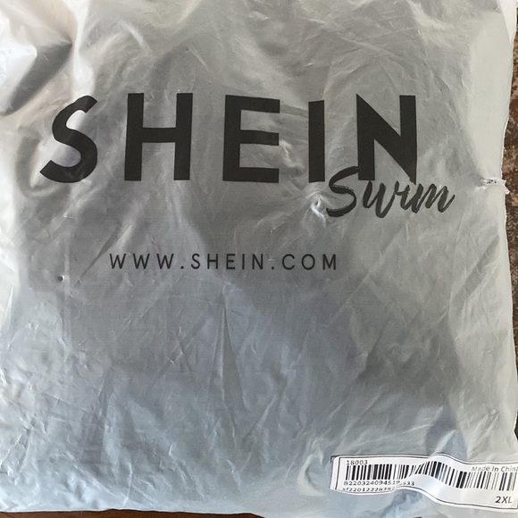 Shein Plus Hollow-out Trim Swim Dress With Bikini Bottom - Picture 2 of 2